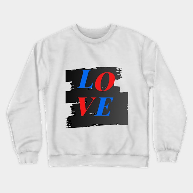 love red and blue Crewneck Sweatshirt by ADAM STORE